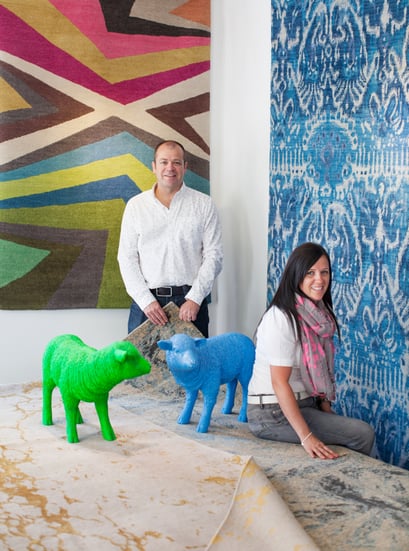 create a custom rug at the bazaar velvet showroom