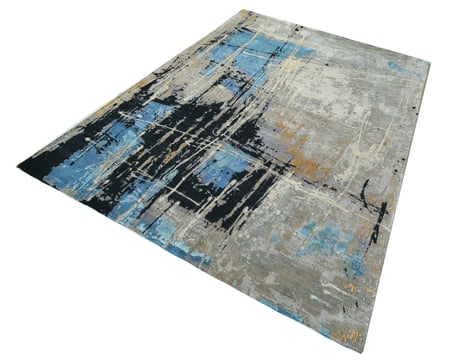 blue abstract rug-1